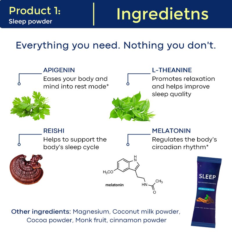 Sleep Drink Kit Manufacturer - OEM Private Gift Kit Cocoa Natural Sleep Aid Magnesium Calming