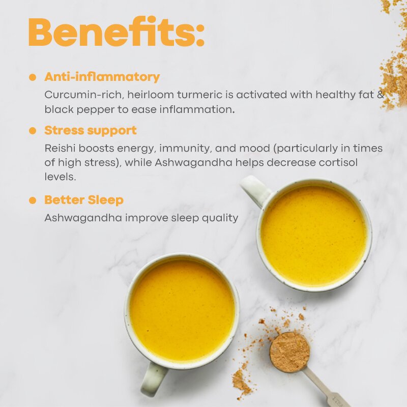 Superfood Latte Manufacturer - Private Label Superfoods Golden SuperLatte Probiotics Mushrooms Adaptogens Almond