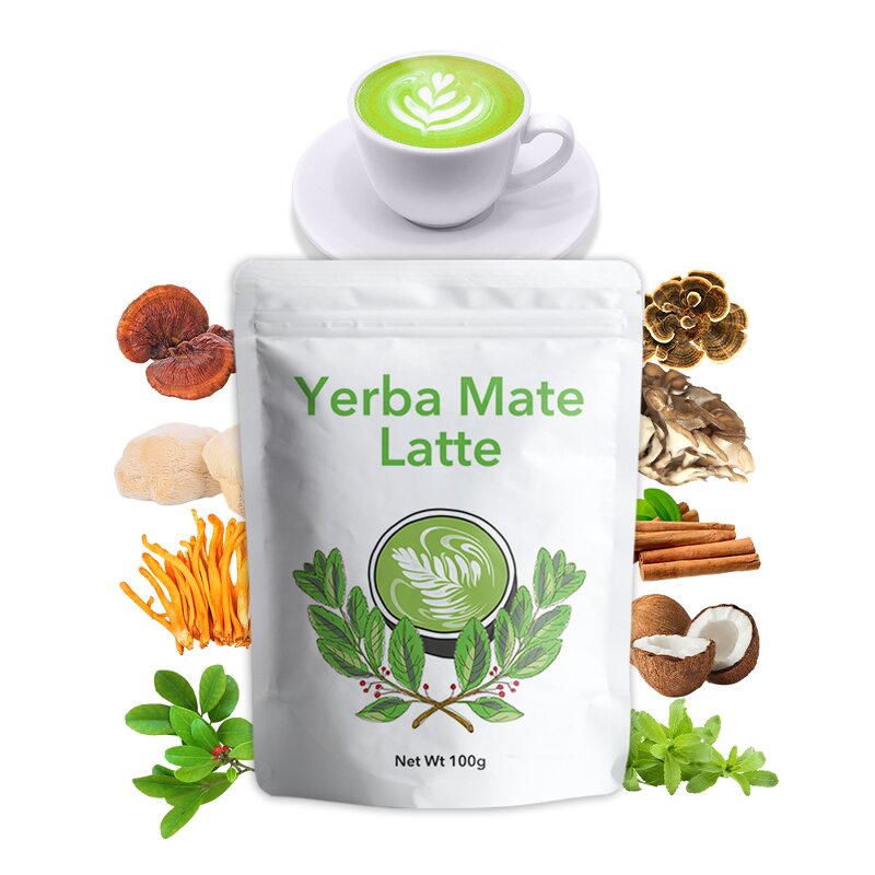 Yerba Mate Latte Manufacturer - OEM Yerba Mate Powder Mushroom Extracts Coconut Milk Instant Latte
