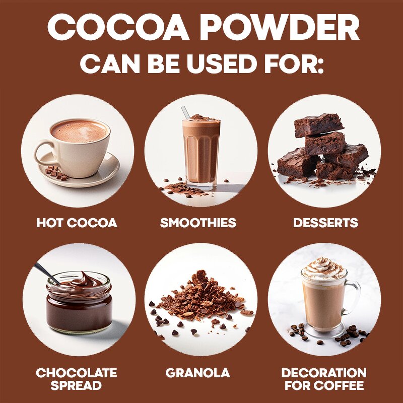 Cocoa Powder Manufacturer - Private Label Natural Hot Cocoa Unsweetened Premium Baking Drinking