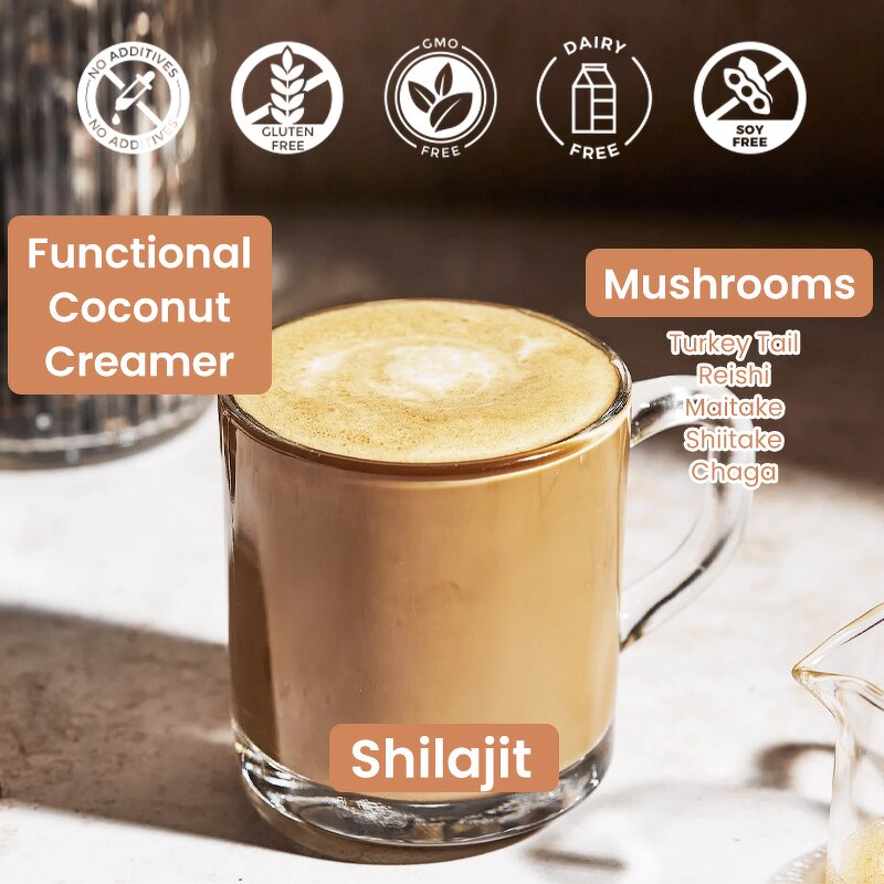 Mushroom Creamer Manufacturer - OEM Mushroom Coconut Natural Creamer Coffee Shilajit Adaptogens Superfood