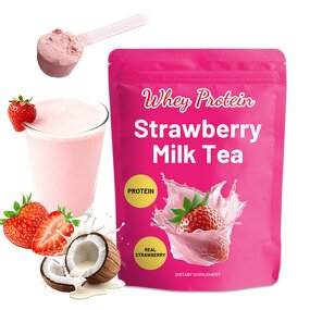 Whey Protein Milk Tea Manufacturer - Private Label 100% Grass-Fed Isolate Assam Strawberry