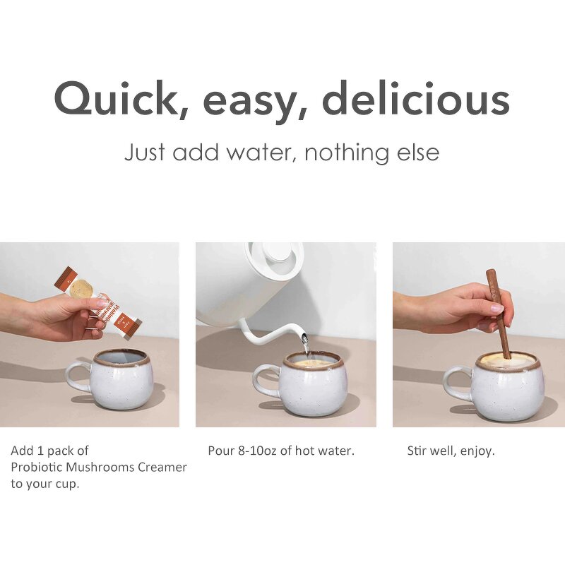 Probiotic Creamer Manufacturer - Private Label Support Focus Energy Vanilla Probiotic Mushroom Creamer