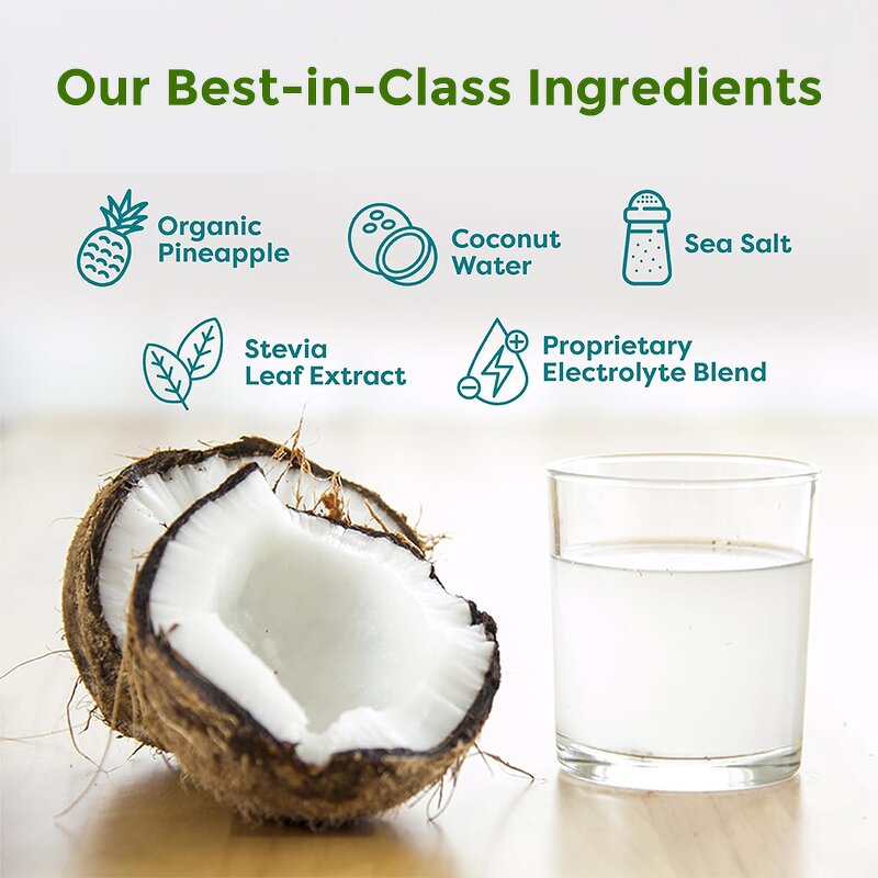 Electrolyte Powder Manufacturer - OEM Hydration Pineapple Coconut Coconut Water Powder Drink Sticks