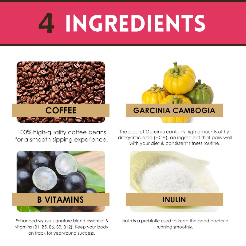 Weight Management Coffee Manufacturer - Instant Coffee Garcinia Cambogia Vitamin B Inulin Mct OEM