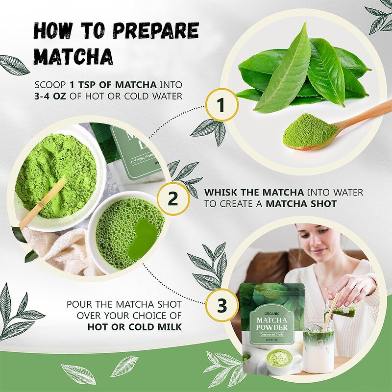 Matcha Powder Manufacturer - Custom Ceremonial Grade Organic Matcha Green Tea Matcha Powder