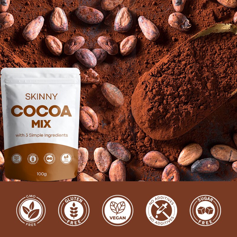 Cocoa Powder Manufacturer - Private Label Cocoa Dessert Smoothies Sea Salt Stevia Healthy Cocoa