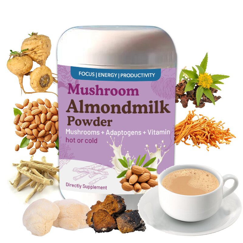 Almond Milk Powder Manufacturer - Design Label Mushroom Plant Extract Premium Organic Product