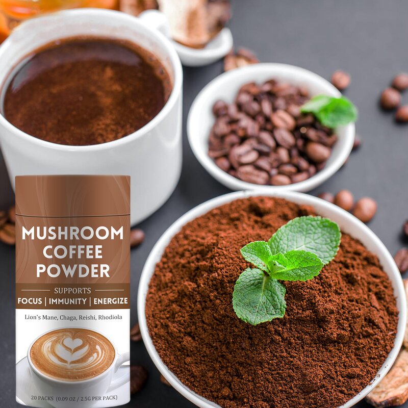 Mushroom Coffee Manufacturer - Private Label Functional Instant Organic Mushroom Coffee