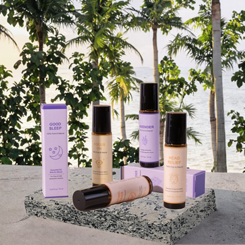 Lavender Roller - Calming Aromatherapy for Sleep Headaches Relaxation 10ml