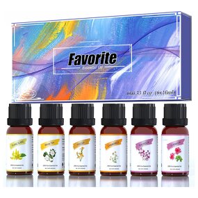 Essential Oil Set - Sweet Orange Eucalyptus Tea Tree Olive Lavender Camellia for Aromatherapy Perfume