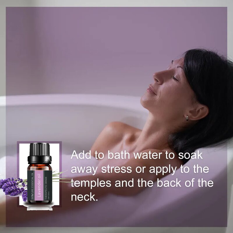 Diffuser Set - 2025 Top 20 100% Pure Natural Lavender Tea Tree 10ml Organic Peppermint