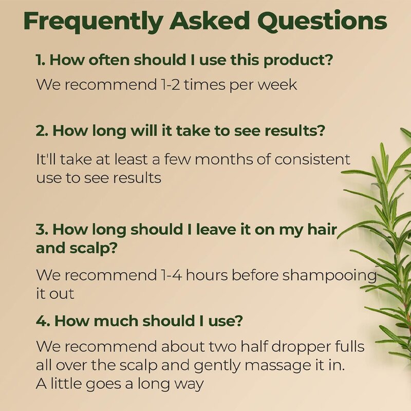 Hair Oil - Private Label Pure Rosemary for Revitalizing Strengthening Hair Treatment