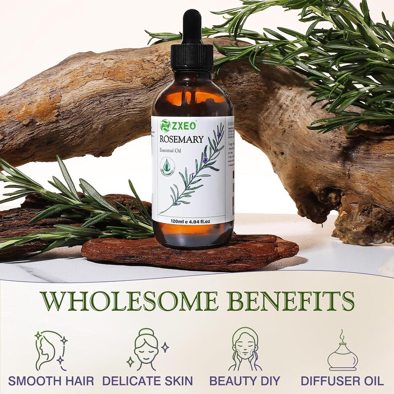 Hair Oil - Private Label Pure Rosemary for Revitalizing Strengthening Hair Treatment