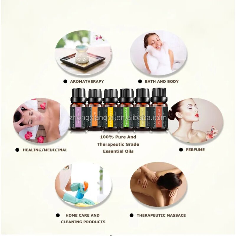 Essential Oil Gift Set - Top 12 for Diffuser Humidifier Massage Skin Hair Care