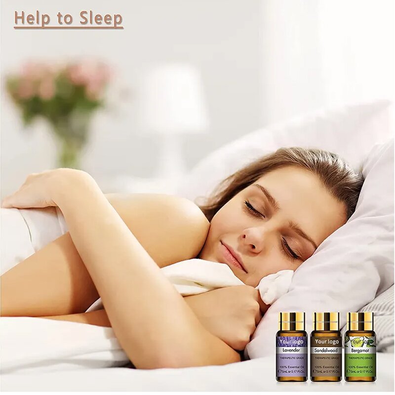 Essential Oil Set - 2025 Hot Sale Private Label 6 Organic Lavender Tea Tree with Gift Box