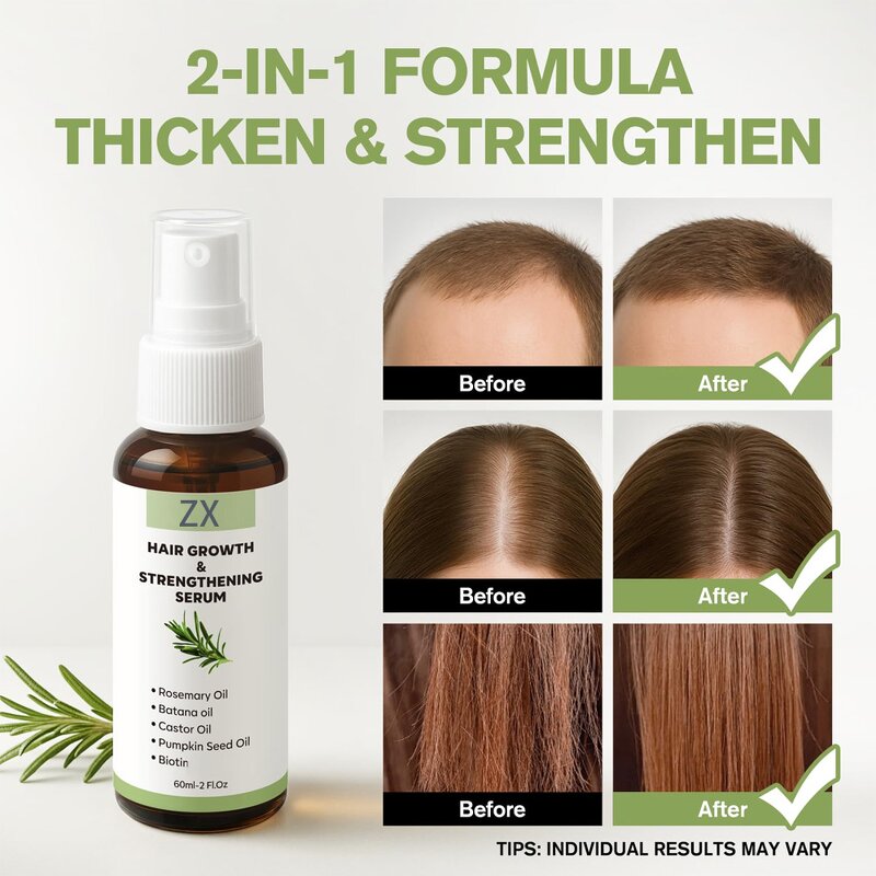 Hair Oil - Private Label Organics Pure Rosemary Mint for Scalp Strengthening