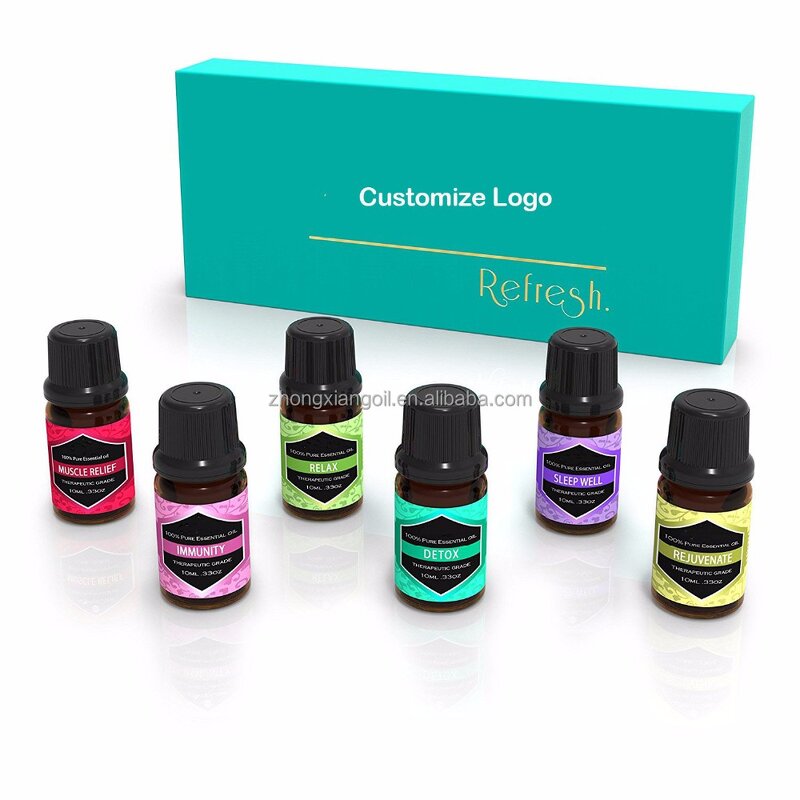 Essential Oil Set - 6 Pack 10ml Therapeutic Grade Gift Set