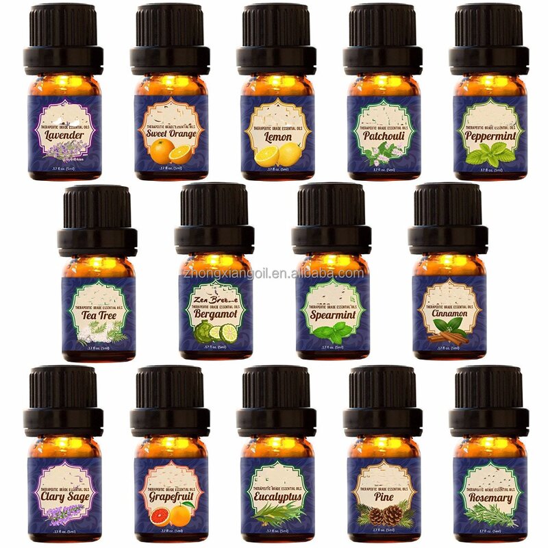 Massage Oil Set - OEM Factory China 6 Pack 100% Pure Therapeutic Grade