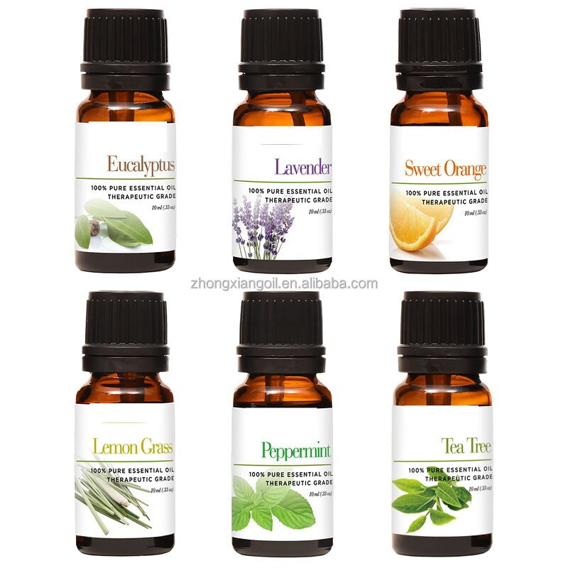 Essential Oil Set - 6 Pack 10ml Therapeutic Grade Gift Set