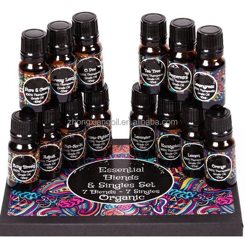 Massage Oil Set - OEM Factory China 6 Pack 100% Pure Therapeutic Grade