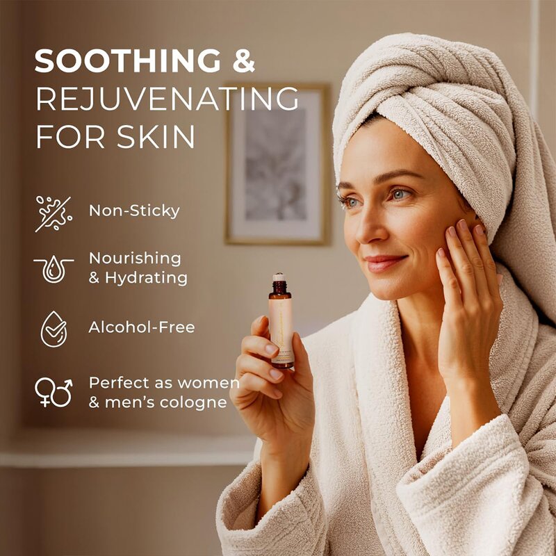 Peppermint Oil Roll on - Travel Essentials for Headaches Breathe Easy 10ml