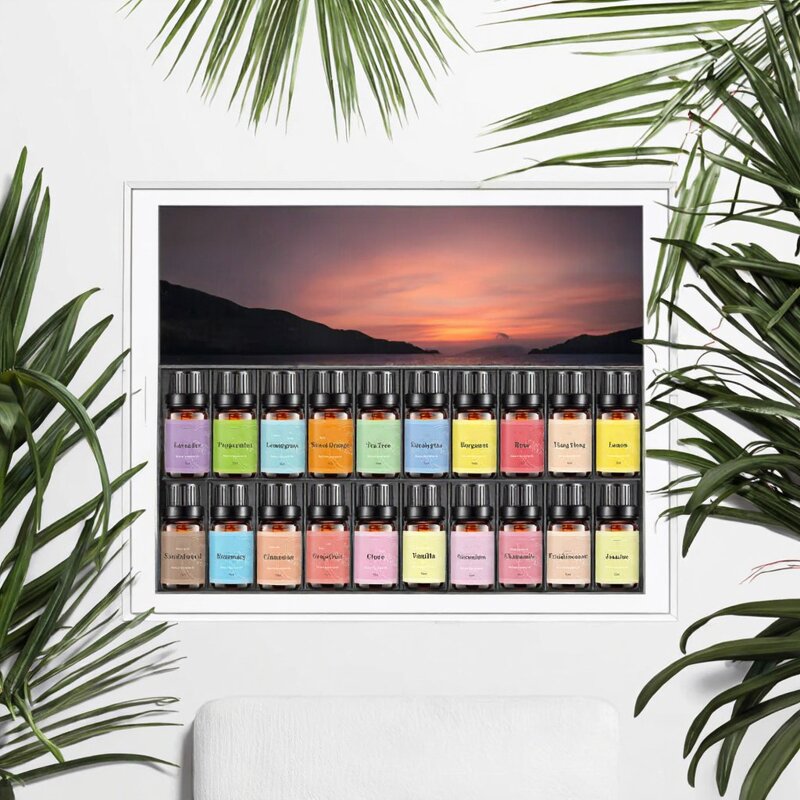 Fruity Essential Oil Set - Premium Pure Natural for Home Diffuser Sweet Orange Lemon Grapefruit