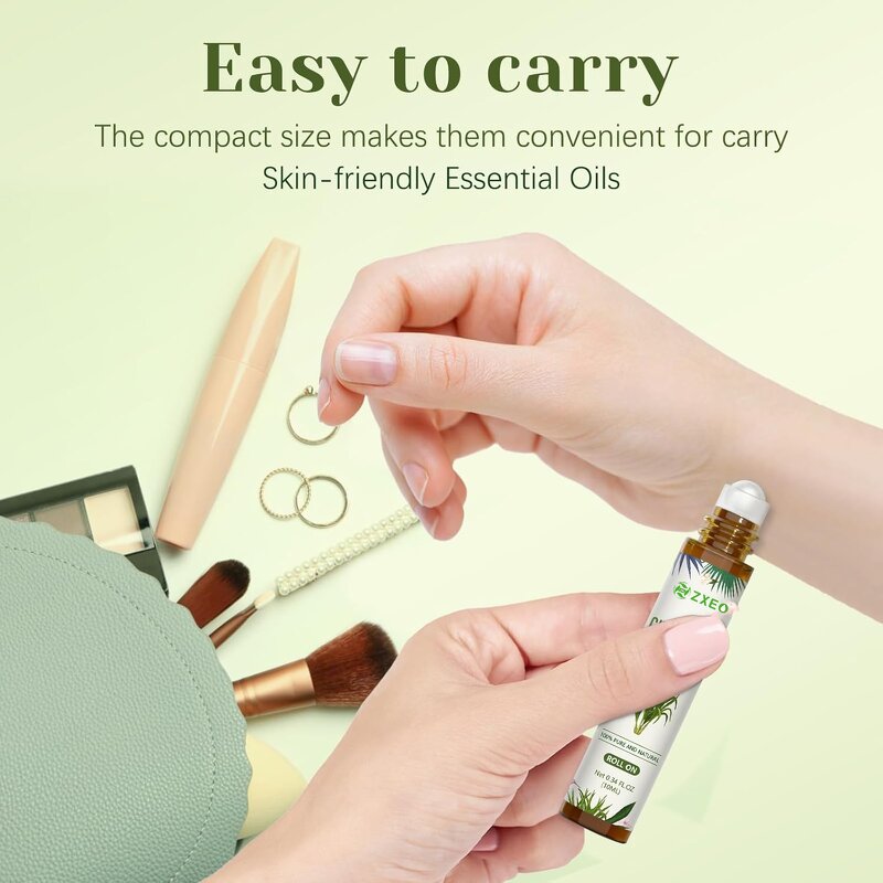 Frankincense & Myrrh Roll-On - Soothing Body Pain Deep Earthy Scent 10ml