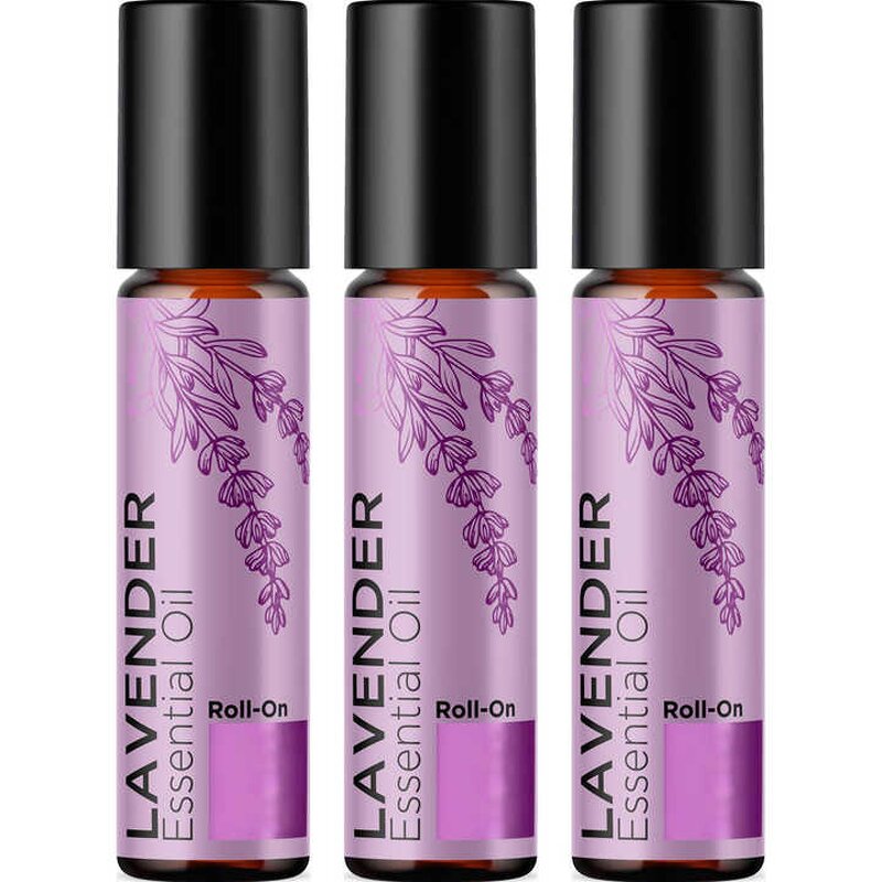 Lavender Oil Roll on - 100% Pure for Skin Sleep Headaches Relaxation 10ml