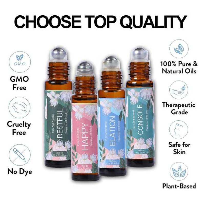 Massage Oil Roll on - Private Label Natural Pure 10ml Therapeutic for Skin