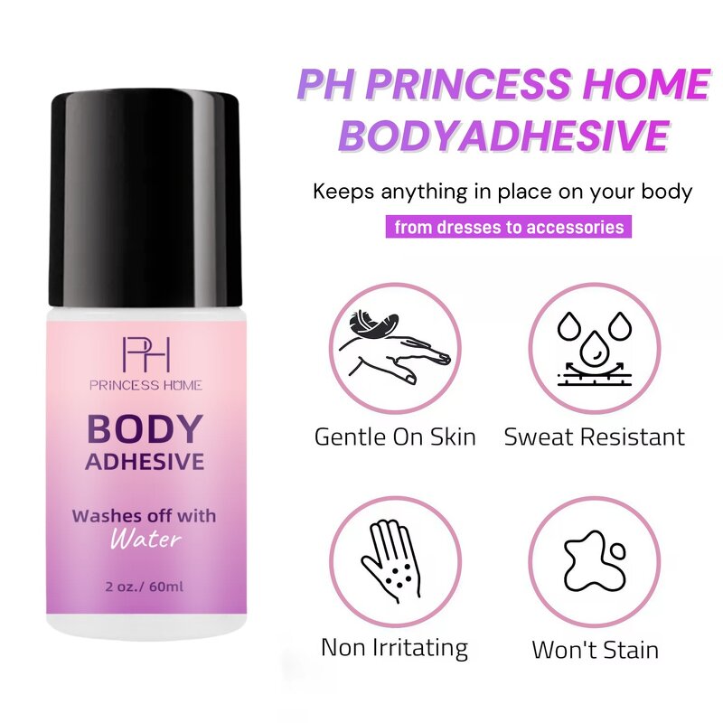Body Adhesive Glue Manufacturer - Multipurpose Waterproof Skin Safe Long-Lasting Roll on 2oz Convenient Packaging