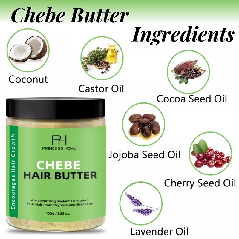 Chebe Hair Butter Manufacturer - 100g Private Label 100% Natural Organic Anti-hair Loss Custom Powder