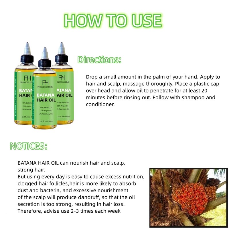 Batana Oil Manufacturer - OEM Organic Raw Honduras Thicker Stronger Hair Growth 2 FL OZ