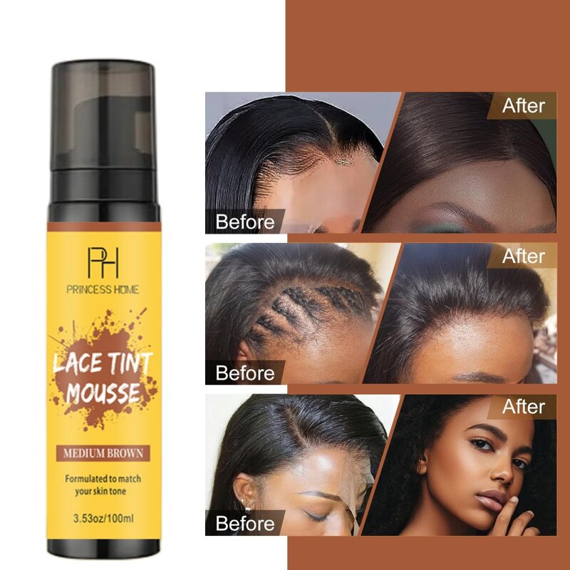 Lace Tint Mousse Manufacturer - Private Label Hair Extension Tools 100ml Light Brown Wig Glue Styling