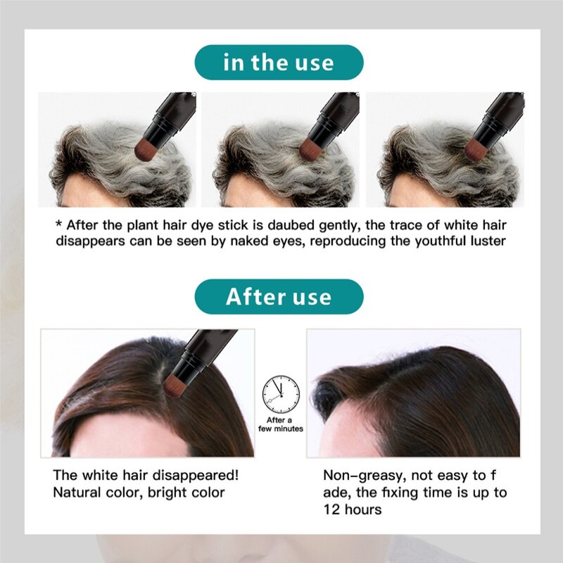 Hair Dye Pen Manufacturer - 20ML Private Label Lasting Hold Natural Herbal Vegan Cover Gray Hair