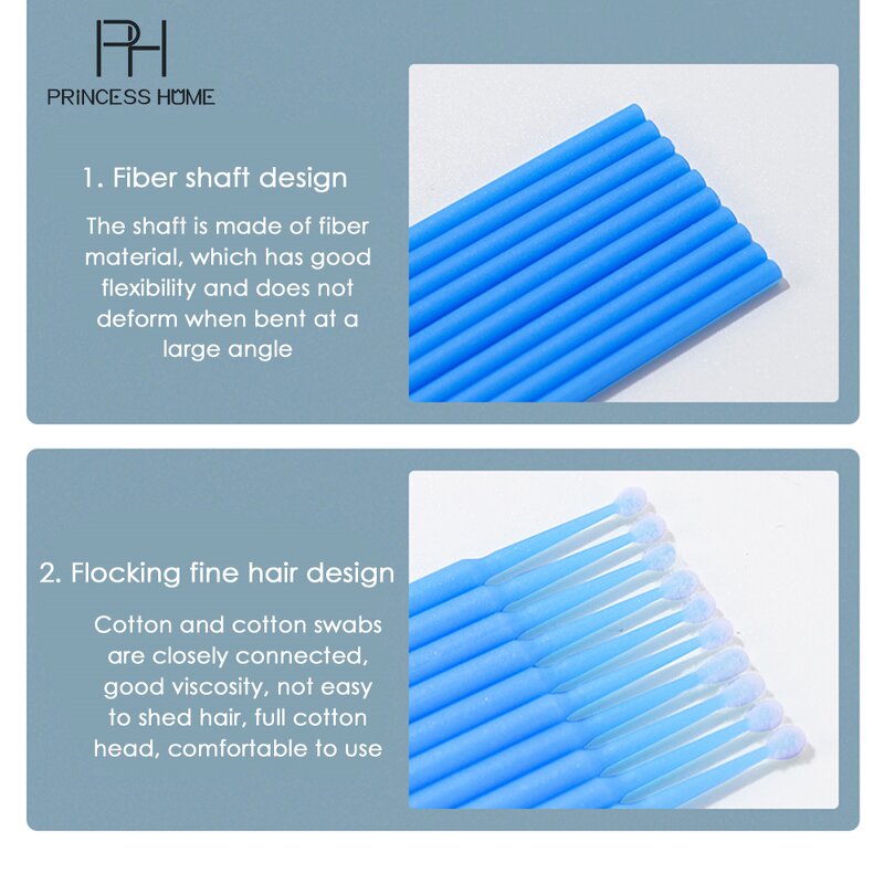 Eyelash Brush Manufacturer - 100pcs Disposable Applicator Micro Swab Eye Lash Makeup Tools