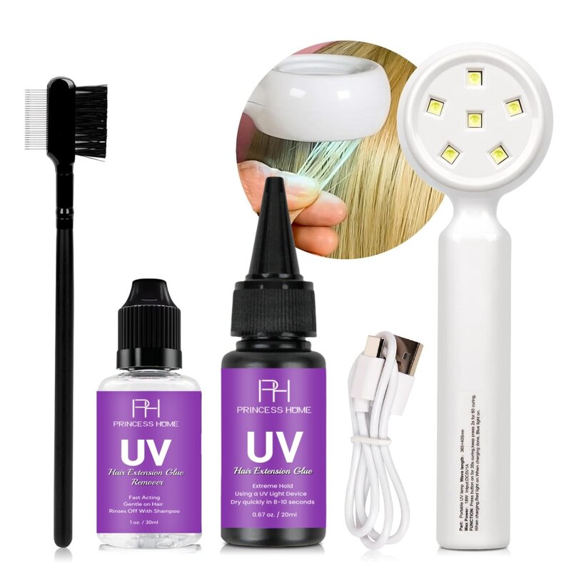 UV Hair Glue Remover Manufacturer - PH Princess Home 20ml Customized Logo Clear