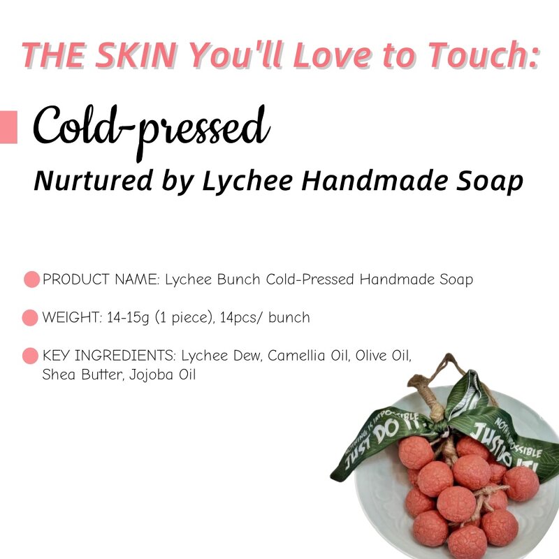 Lychee Soap Manufacturer - OEM 14pcs Handcrafted Cold-pressed Gentle Cleansing Hydration Face Body