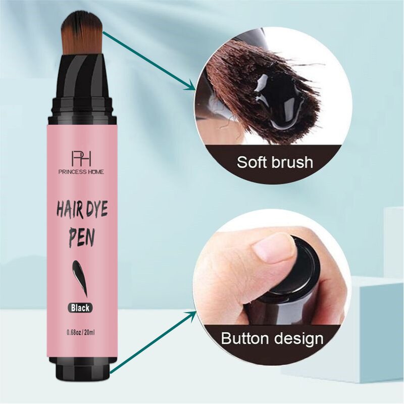 Hair Dye Pen Manufacturer - 20ML Private Label Lasting Hold Natural Herbal Vegan Cover Gray Hair
