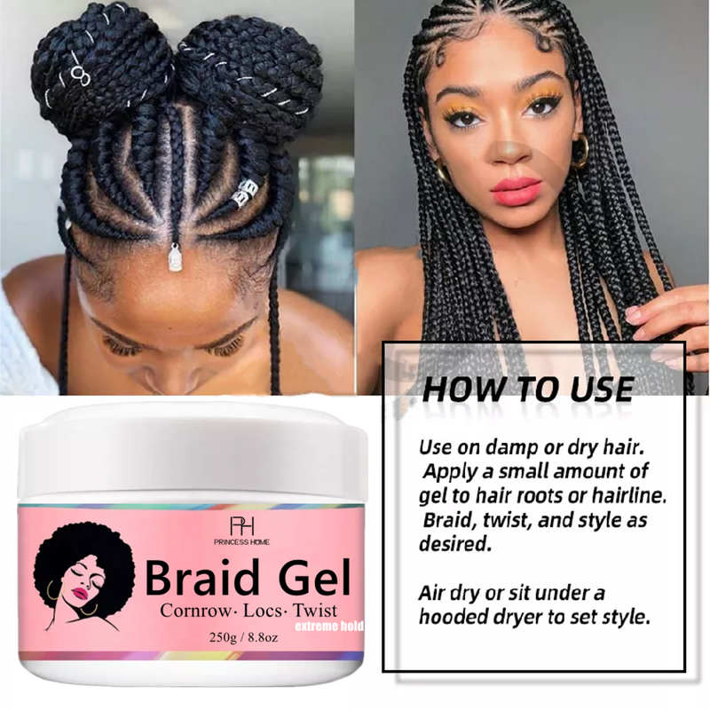 Braiding Gel Manufacturer - Extra Hold Waterproof Private Label Strong Hold Natural Hair Customized Braids