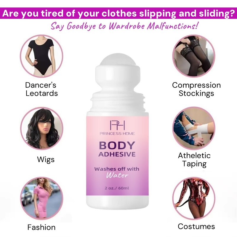 Body Adhesive Glue Manufacturer - Customized 2oz Gentle Skin-friendly Transparent Invisible Waterproof Clothes