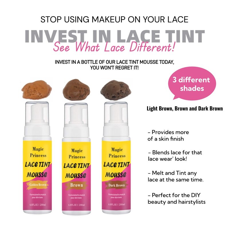 Lace Tint Spray Manufacturer - Private Labels 200ML Dark Brown Hair Color Natural Dye Wig Tools