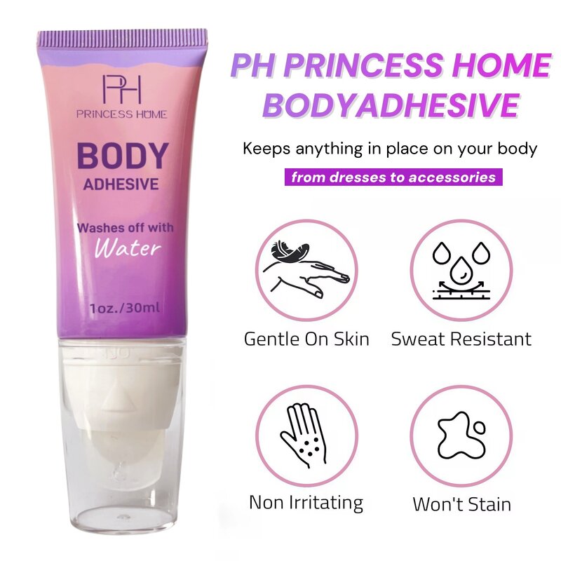 Body Adhesive Glue Manufacturer - New Arrivals Custom Logo 30ml Non Toxic Long Lasting Washable Oily Dry Skin