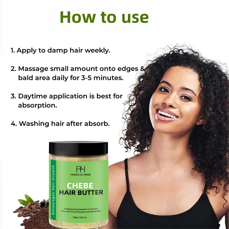 Chebe Hair Butter Manufacturer - 100g Private Label 100% Natural Organic Anti-hair Loss Custom Powder
