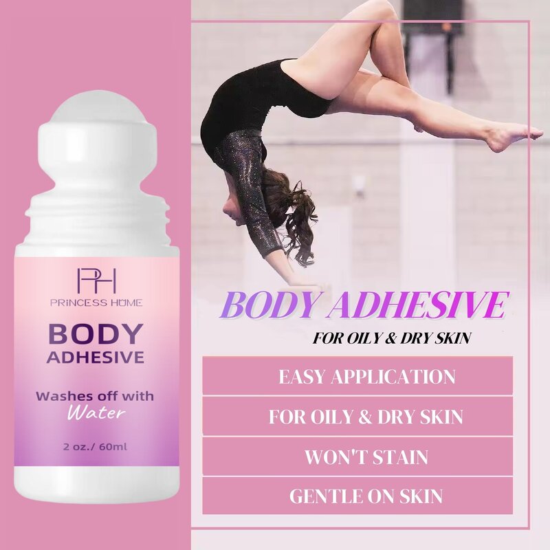 Body Adhesive Glue Manufacturer - PH PRINCESS HOME Roll on Liquid Fashion Tape Long-Lasting Hold 2oz