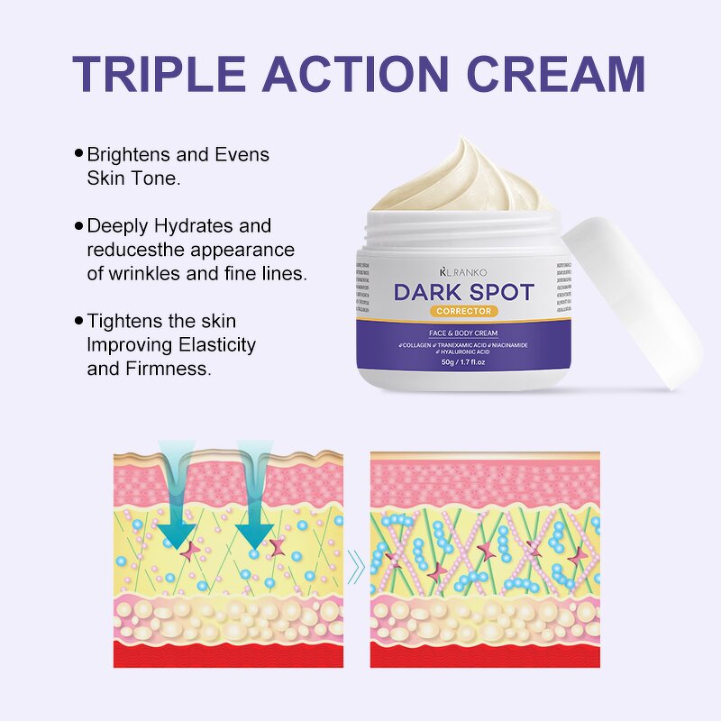 Brightening Face Cream Manufacturer - Kojic Acid Dark Spot Corrector - Whitening Skin Tone Correcting Private Label