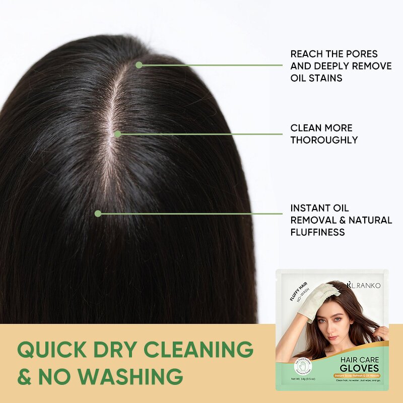 Hair Care Glove Manufacturer - Massaging Beads Oil Absorption - No-Wash Scalp Refresh Oily Hair ODM