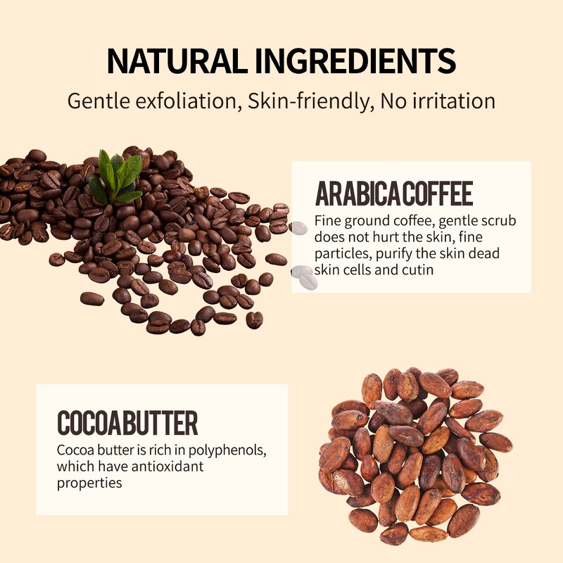 Body Scrub Manufacturer - Coffee Peeling Off - Deep Cleansing Skin Exfoliator Private Label OEM