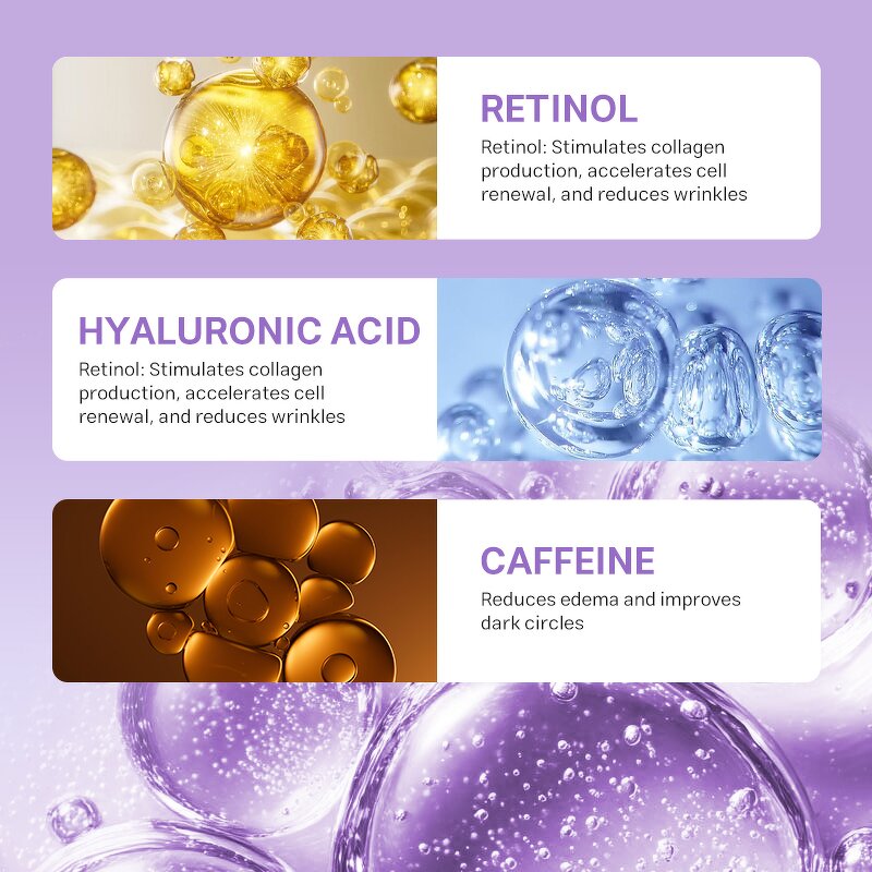 Eye Cream Manufacturer - Retinol Hyaluronic Acid Caffeine - Dark Circle Puffiness Eye Care OEM Private Label
