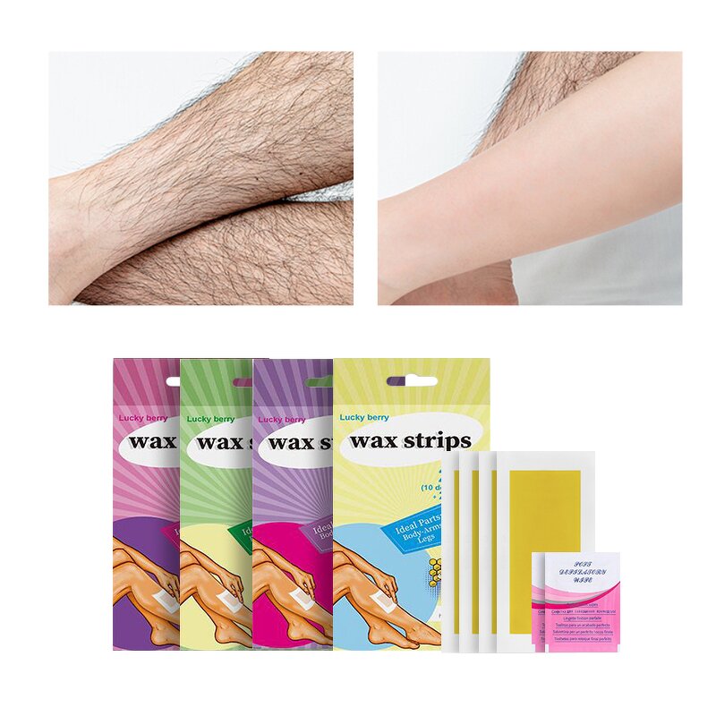 Hair Removal Wax Strip Manufacturer - Facial Body Legs Bikini - 20 Pcs Non-Woven Epilating Paper Custom Logo